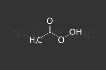 Peracetic acid molecular skeletal chemical formula	