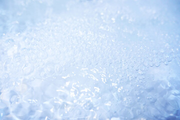 Obraz premium Blue water texture. Bubbles and bubbling water.