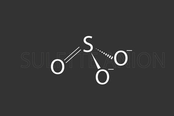 Sulfite anion molecular skeletal chemical formula	