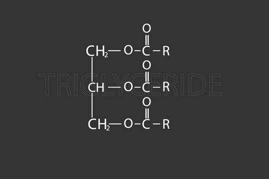 Triglyceride molecular skeletal chemical formula	