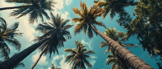 Palm Tree Art Wallpaper and Design, Generative AI