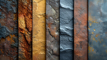 Rustic Texture Duel in Studio: A Visual Symphony of Natural and Synthetic Materials