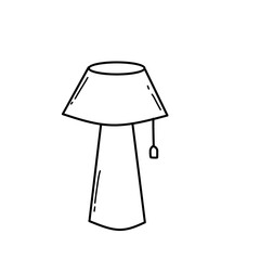Bedside Lamp Line Icon
