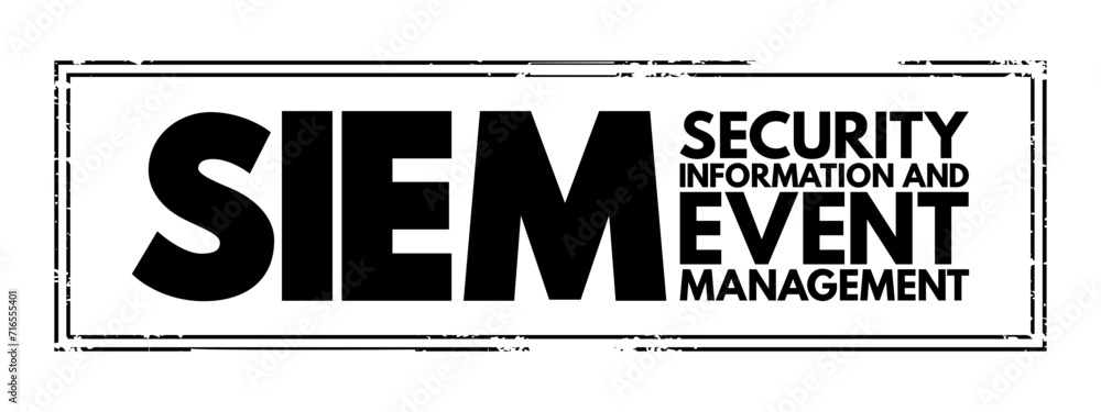 Poster siem - security information and event management supports threat detection, compliance and security 