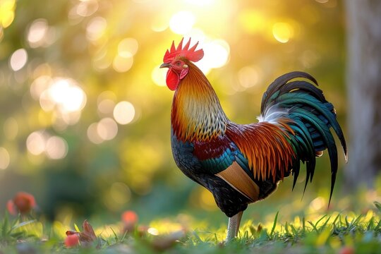 Rooster in the farm.