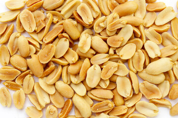 Peanut on a white background.