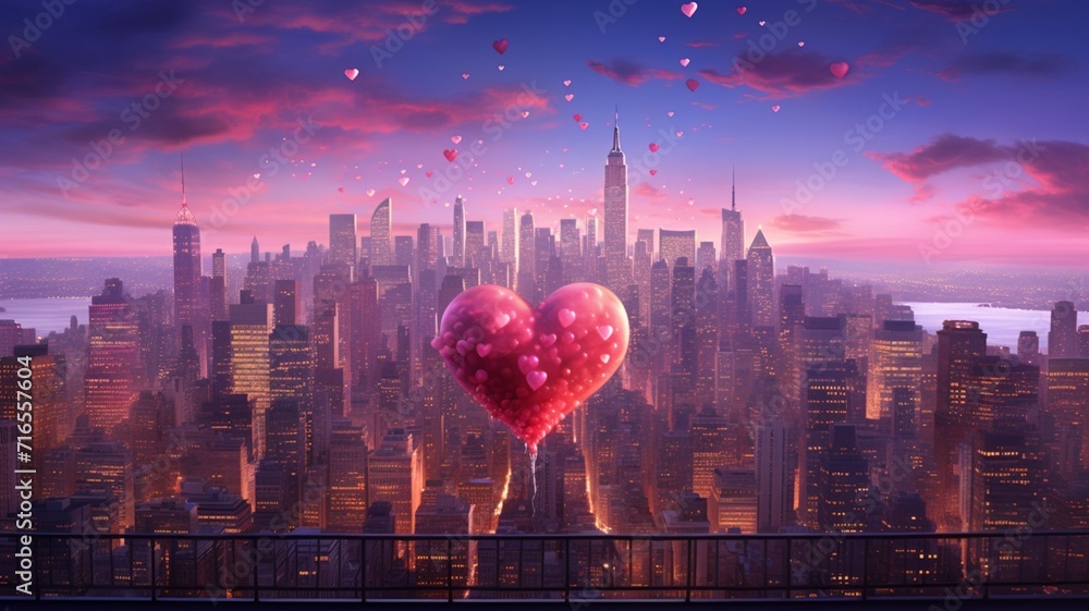 Poster a captivating background featuring a bustling cityscape at night, illuminated with glittering lights