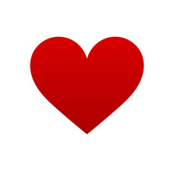 Red heart symbol icon. Vector illustration.