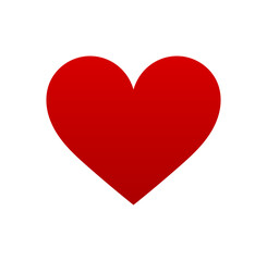 Red heart symbol icon. Vector illustration.