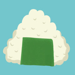 vector illustration of onigiri. Onigiri rice, Japanese food