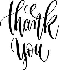 thank you - hand drawn lettering inscription text coffee quotes design