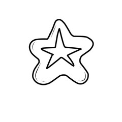 Hand Drawn Starfish Doodle 
