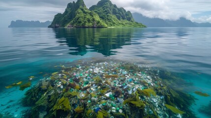 Île paradisiaque masquant un problème : Pollution plastique sous la surface