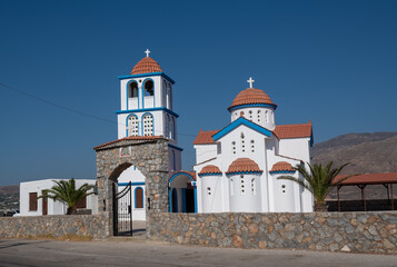 St. Nicholas Holy Orthodox Church in Kavonisi Kissamos Port, Crete, Greece.