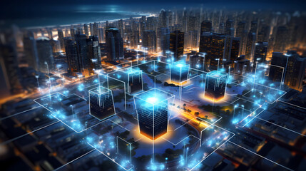 5G wireless network, high speed internet, cloud computing or connect diagram technology, Data storage, service, synchronize, online, financial, Connectivity global, smart city