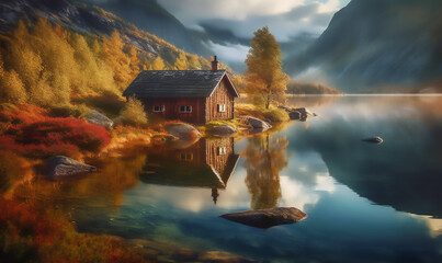 Einsame H&uuml;tte in Kanada