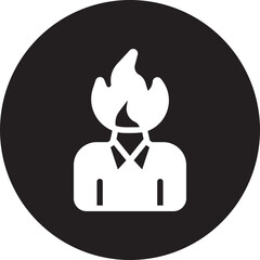 burning head glyph icon