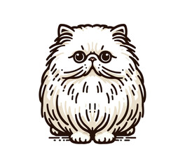 Persian Cat full body vector Illustration