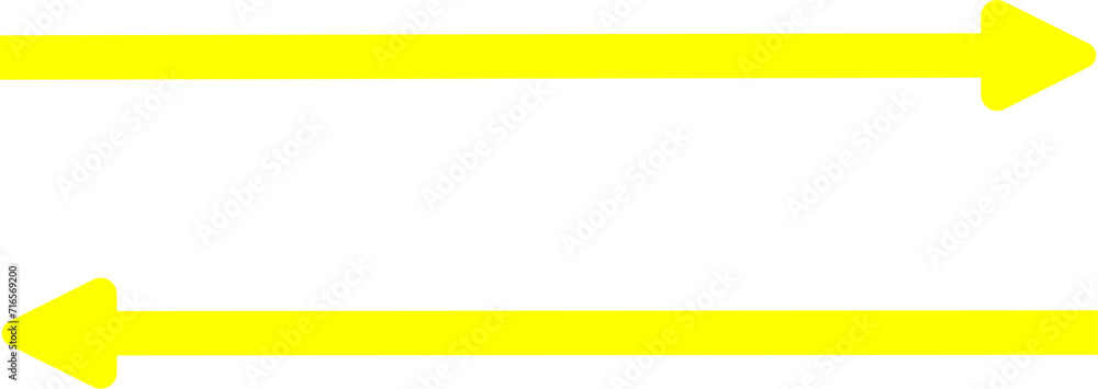 Poster long arrows icon set. vector set of trendy long arrows left and right in flat style. replaceable vec