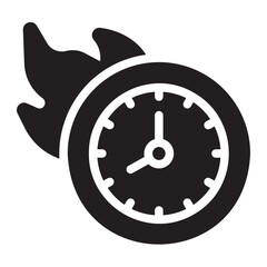 time glyph icon