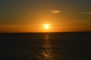 Sunset Over the Ocean in Hawaii Maui
