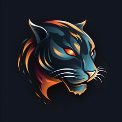 Fototapeta premium Panther vector art logo for gamers - Generative AI