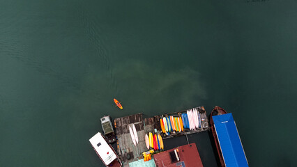 top down view in halong bay