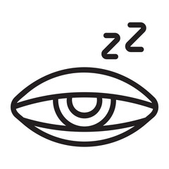drowsiness line icon