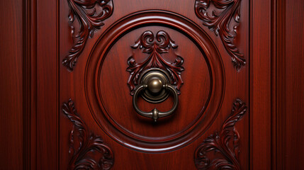 Red wood mahogany door