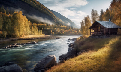 Einsame H&uuml;tte in Norwegen
