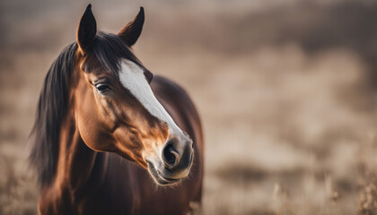 A horse portrait, wildlife photography
 - obrazy, fototapety, plakaty