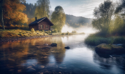 Einsame H&uuml;tte in Norwegen