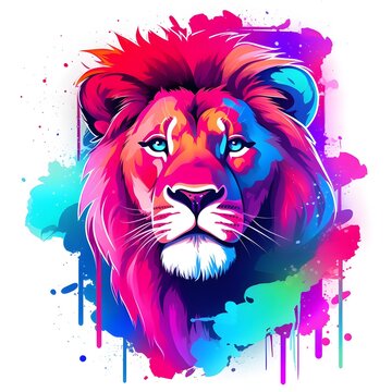 Lion vector art logo for gamers -Generative AI