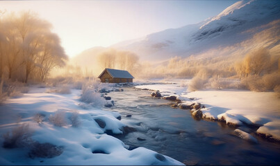 Einsame H&uuml;tte in Norwegen