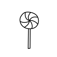Hand Drawn Lolipop Doodle 