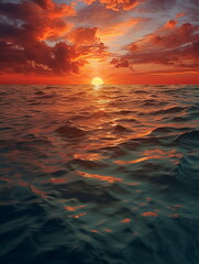sunset over water