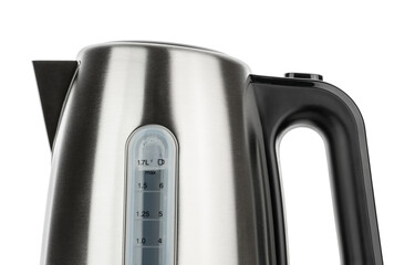 electric kettle. Electric kettle rotates on a white background	
