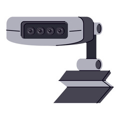 HD webcam vector cartoon illustration isolated on a white background.