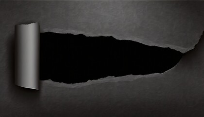 torn piece of black paper on a background