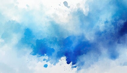 Fototapeta na wymiar watercolor stain blue paint splatter