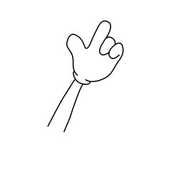Doodle Cartoon Hand Pose 