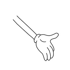Doodle Cartoon Hand Pose 