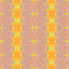 Ethnic pattern. Boho seamless print. Watercolour brown paper. Native ornament, repeatable ethnic pattern. Traditional folk motif. Organic texture. Woven carpet, hippie style. Rustic tribal art