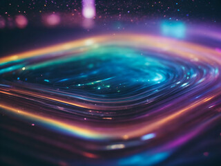 Obraz premium holographic grainy background, gradient stripes, neon future