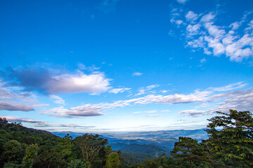 beautiful mountain mist sky scenery