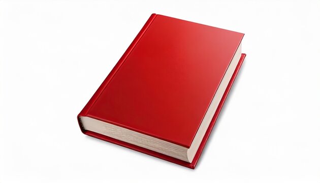 a red book isolated on white background