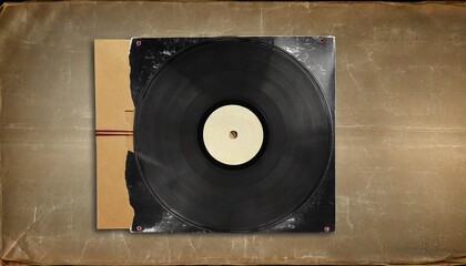 old black square vinyl cd record cover package envelope template mock up empty damaged grunge aged photo scratched shabby paper cardboard overlay texture