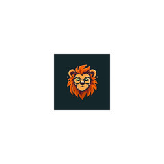 Obraz premium cute lion design logo