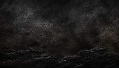 black or dark gray rough grainy stone or sand texture background - obrazy, fototapety, plakaty