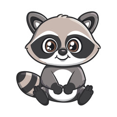 cute Raccoon Logo cartoon